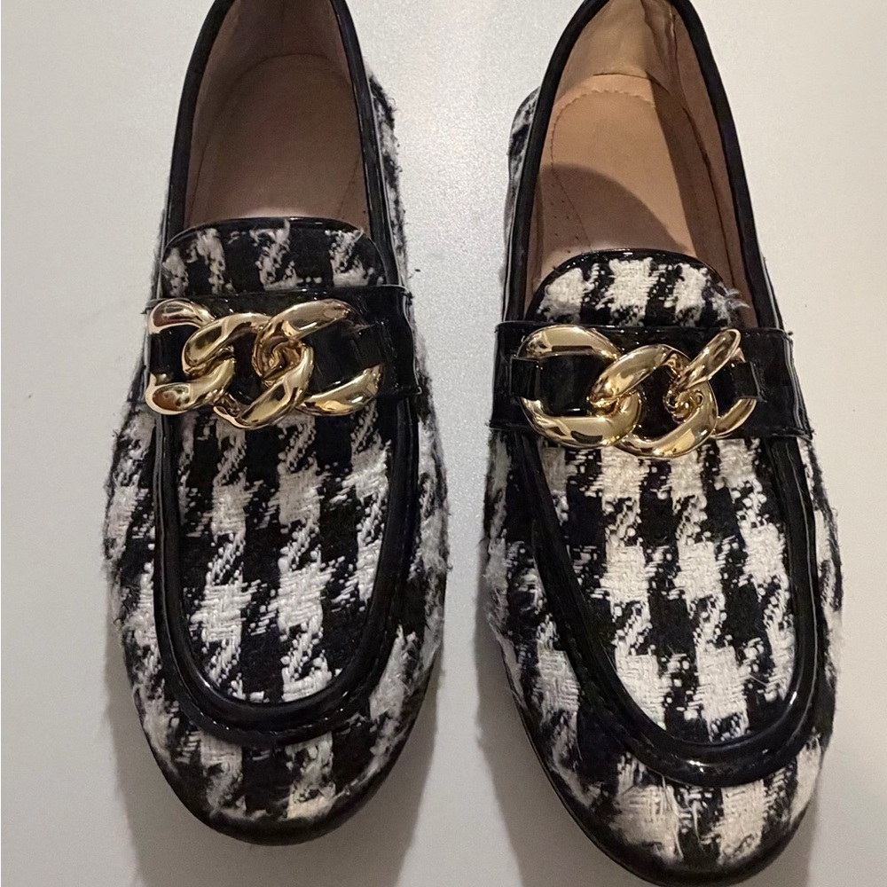 Stylish Black and White Kids Loafers